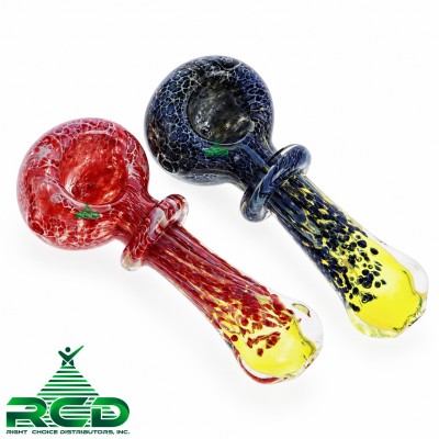 GLASS PIPE FLAT MOUTH FRITTED RIM GP3626 1CT